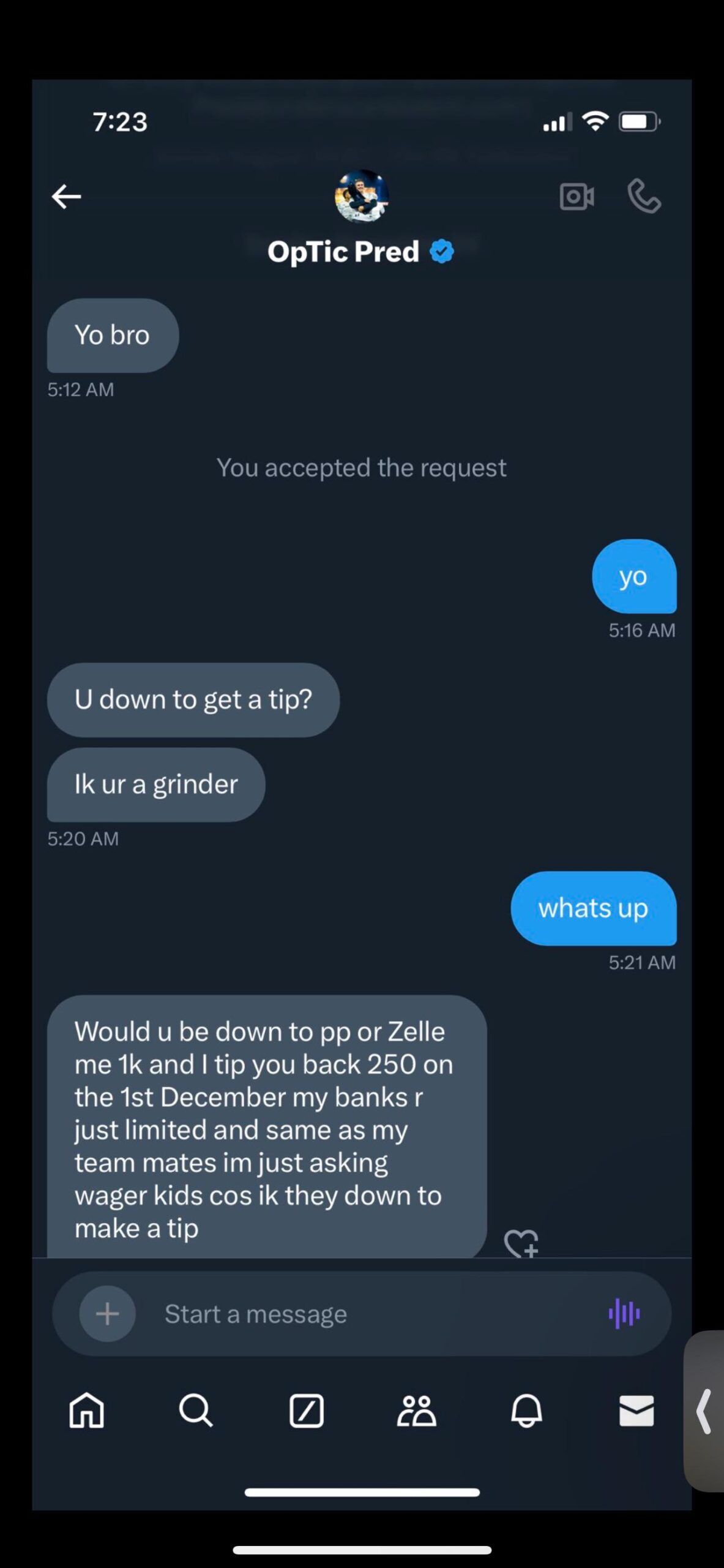 Pred dropped from optic texas